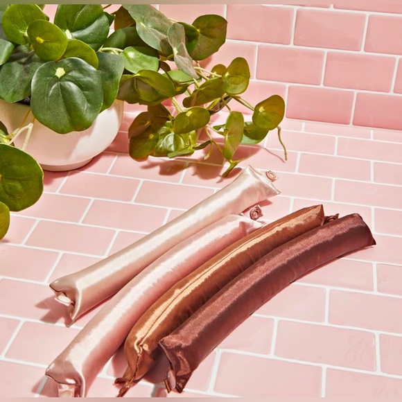 OPEN BOX NEW Kitsch * Jumbo Satin Heatless Curling Rods * 4pcs * Rosewood - Picture 7 of 14